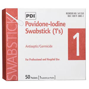 POVIDONE IODINE SWAB 1s 50/BX